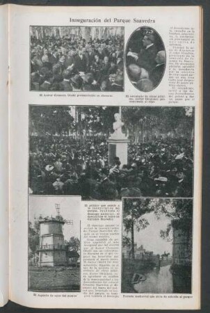 Inauguración del Parque Saavedra