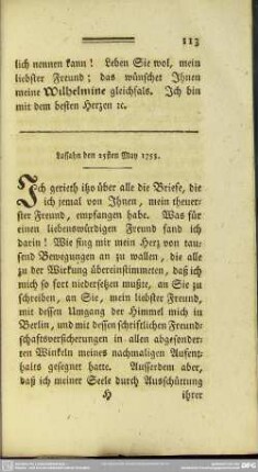 Lassahn den 25sten May 1753