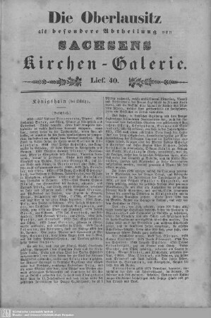 Königshain (Beschluß), Lawalda, Weißenberg : 40. Lieferung