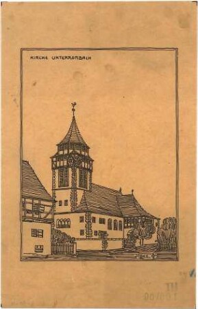 Fischer, Theodor; Unterrombach; Kirche - Perspektive