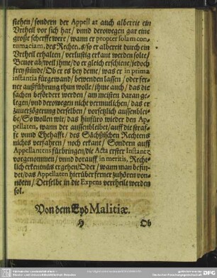 Von dem Eyd Malitiae