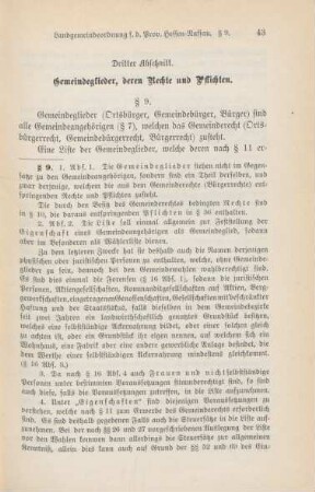 Dritter Abschnitt. Gemeindeglieder, deren Rechte und Pflichten