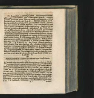 Caput V. De Naturalibus & Accidentalibus Emtionis Venditionis.