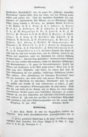 317-319 Erwiderung