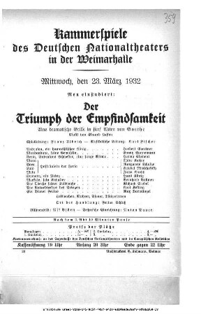 Der Triumph der Empfindsamkeit