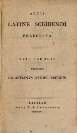 Praecepta artis latine scribendi