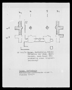 Rekonstruktion der ehemaligen Westfassade der Kathedrale Notre Dame zu Reims