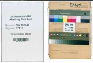 Entnazifizierung Hans Beiersmann , geb. 09.01.1908 (Kaufmann)