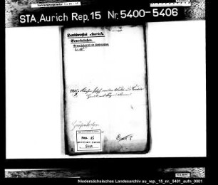 Hausierkonzessionen für Einwohner aus Emden: Abraham Joseph van der Walde, Kurzwaren