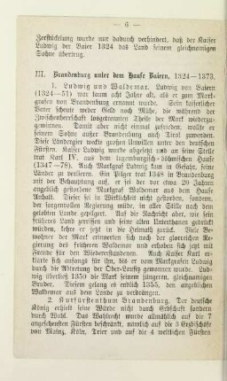 III. Brandenburg unter dem Hause Baiern, 1324 - 1373