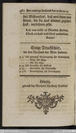 Einige Druckfehler