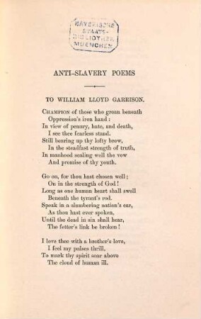Anti-slavery poems