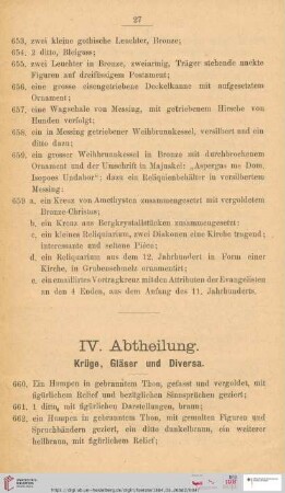 IV. Abtheilung (Nr. 660 - 708)