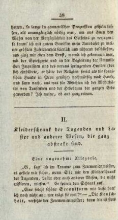 II. Kleiderschrank der Tugenden und Laster ...