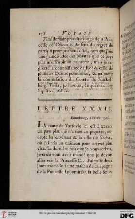 Lettre XXXII