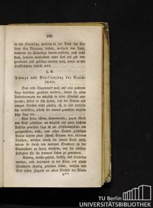 § 6. Anlage und Bepflanzung der Baumschule.