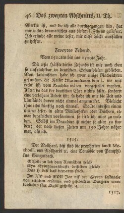 Zweytes Zehend. Vom 1510ten bis ins 1520te Jahr.