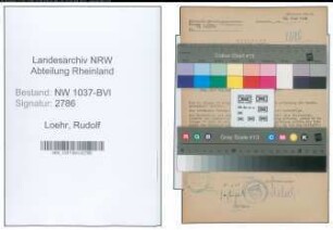 Entnazifizierung Rudolf Loehr , geb. 30.09.1893 (Landwirt)