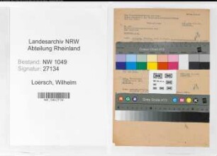 Entnazifizierung Wilhelm Loersch , geb. 14.06.1902 ()