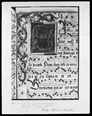 Graduale — Initiale S und Teilbordüre