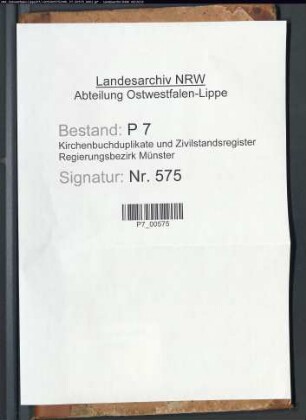 Zivilstandsregister der Munizipalität Gronau (G 1814). (Gemeinde: Gronau, Kreis Ahaus)
