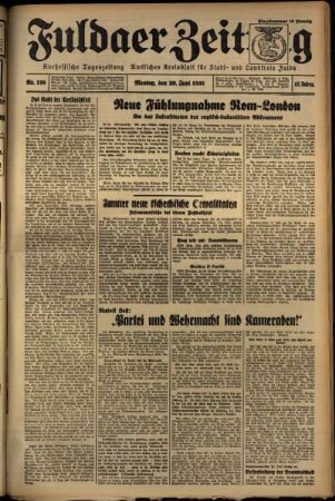 Ausgabe vom Montag, den 20. Juni 1938.