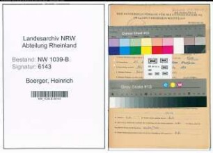 Entnazifizierung Heinrich Boerger , geb. 31.12.1909 (Postbeamter)
