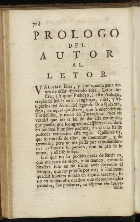 Prologo del Autor al Letor