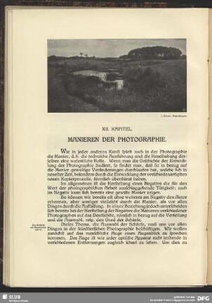 XII. Kapitel, Manieren der Photographie