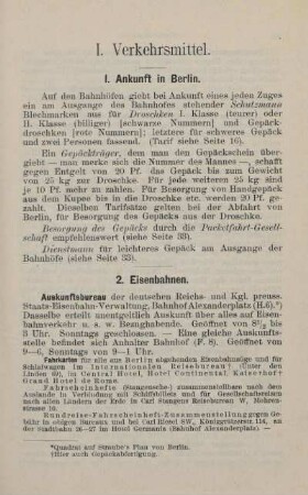 I. Verkehrsmittel