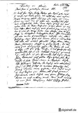 290: Brief von Karl Wilhelm Ramler an Johann Arnold Ebert