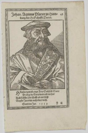 Bildnis des Johan. Aepinus