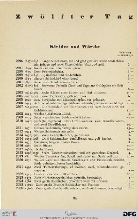 Zwölfter Tag (Nr. 2296-2377)