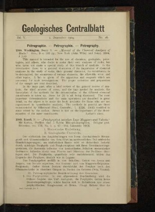 1. Dezember 1904. No. 16.