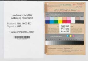 Entnazifizierung Josef Harnischmacher, geb. 05.10.1898 (Polizeibeamter)