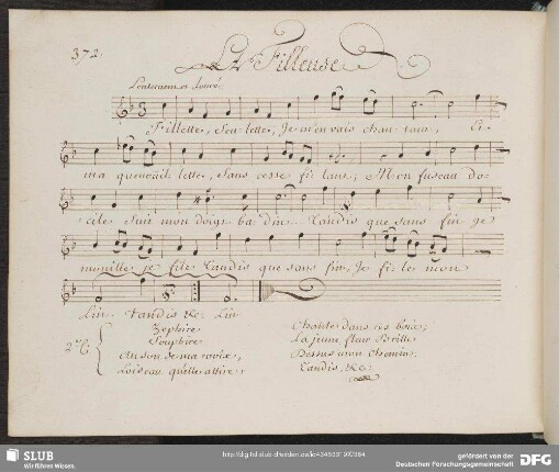 [196.] Jean-Baptiste de Bousset: Fillette seulette je m’en vais chantant
