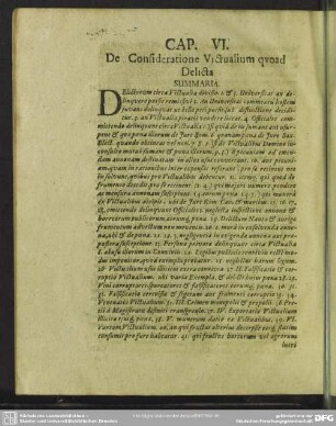 Cap. VI. De Consideratione Victualium quoad Delicta