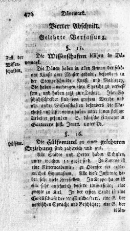 Vierter Abschnitt. Gelehrte Verfassung