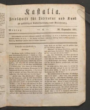 Ausgabe vom 22. September 1831.