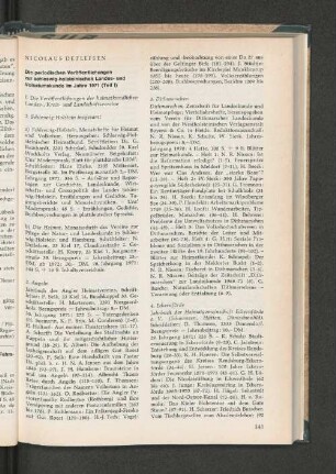 Die periodischen Veröffentlichungen zur schleswig-holsteinischen Landes- und Volkstumskunde im Jahre 1971 (Teil I).