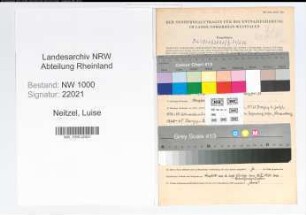 Entnazifizierung Luise Neitzel, geb. 14.02.1919 (Lehrerin)