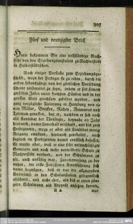 Fünf und neunzigster Brief