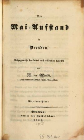 Der Mai-Aufstand in Dresden