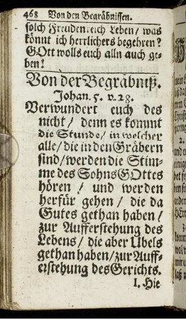 Von der Begräbnuß.