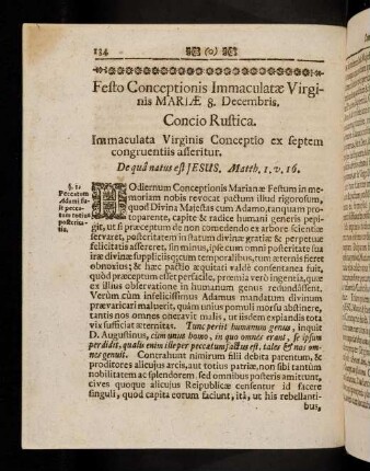 134-161, Festo Conceptionis Immaculatae Virginis ...