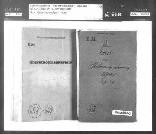 Etat und Rechnungsnachweisung