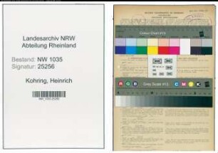 Entnazifizierung Heinrich Kohring , geb. 04.02.1879 (Schmied)