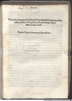 De Placitis philosophorum libri