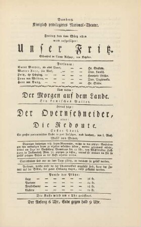 [Theaterzettel]