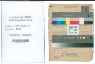 Entnazifizierung Friedrich Boerdner , geb. 09.07.1895 (Polizist)